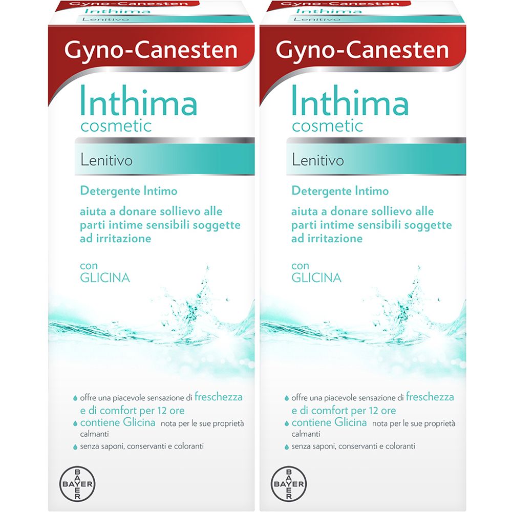 Gyno-Canesten Inthima Detergente Intimo Lenitivo Con Glicina X2 2x200