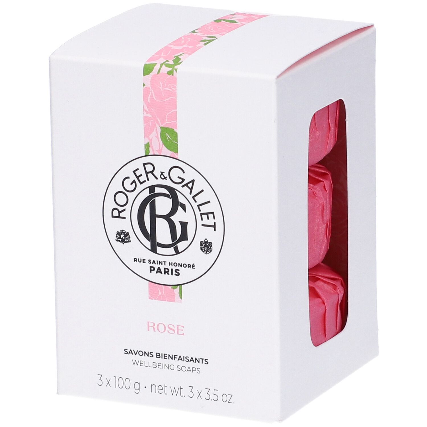 Roger&Gallet Rose Box Saponette 3 Pezzi 300 g Sapone