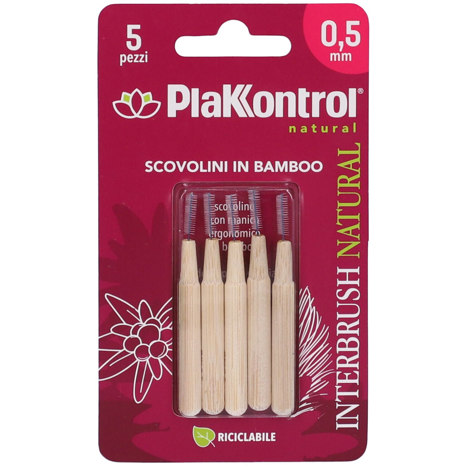 Plakkontrol Interbrush 0,5mm 1 pz Spazzolino da denti