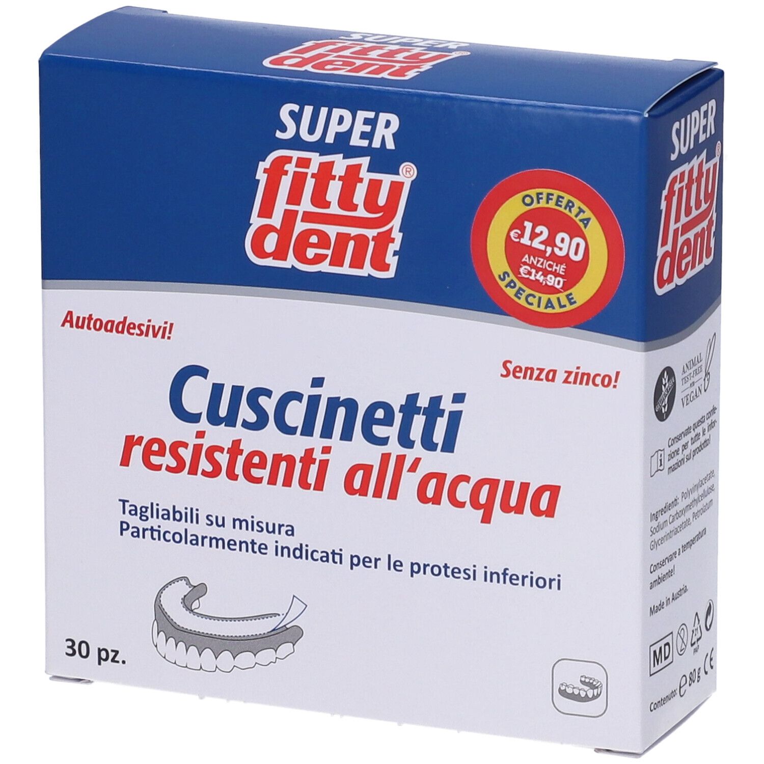 Fitty®Dent Cuscinetti Resistenti all'Acqua 30 pz Accessori