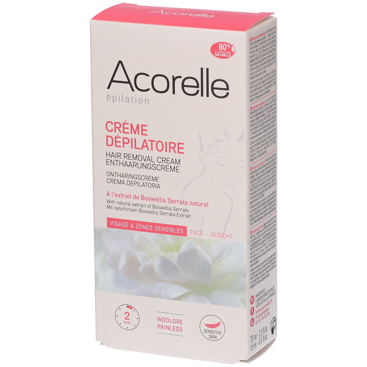 Acorelle Crema Depilatoria Viso e Zone Sensibili + Post-Depilazione 1