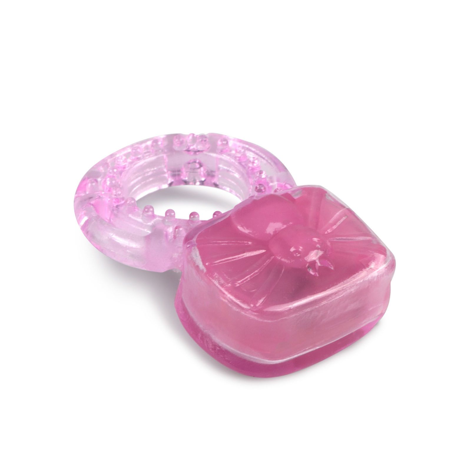 Easytoys - Anello fallico vibrante rosa con stimolazione del clitoride
