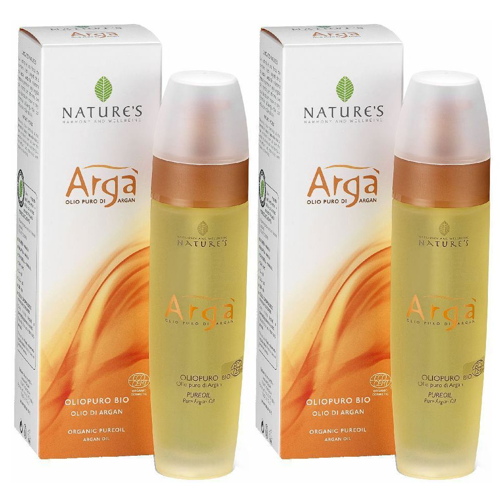 NATURE'S Argà Olio Puro di Argan Bio Set da 2 2x100 ml Soluzione