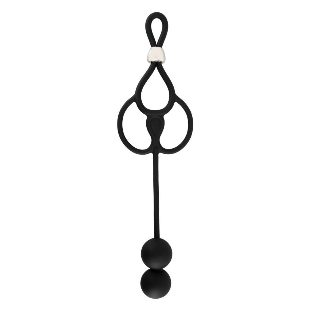 Anello per pene/testicoli “Triple Ball/Cock Ring with Anal Beads” con