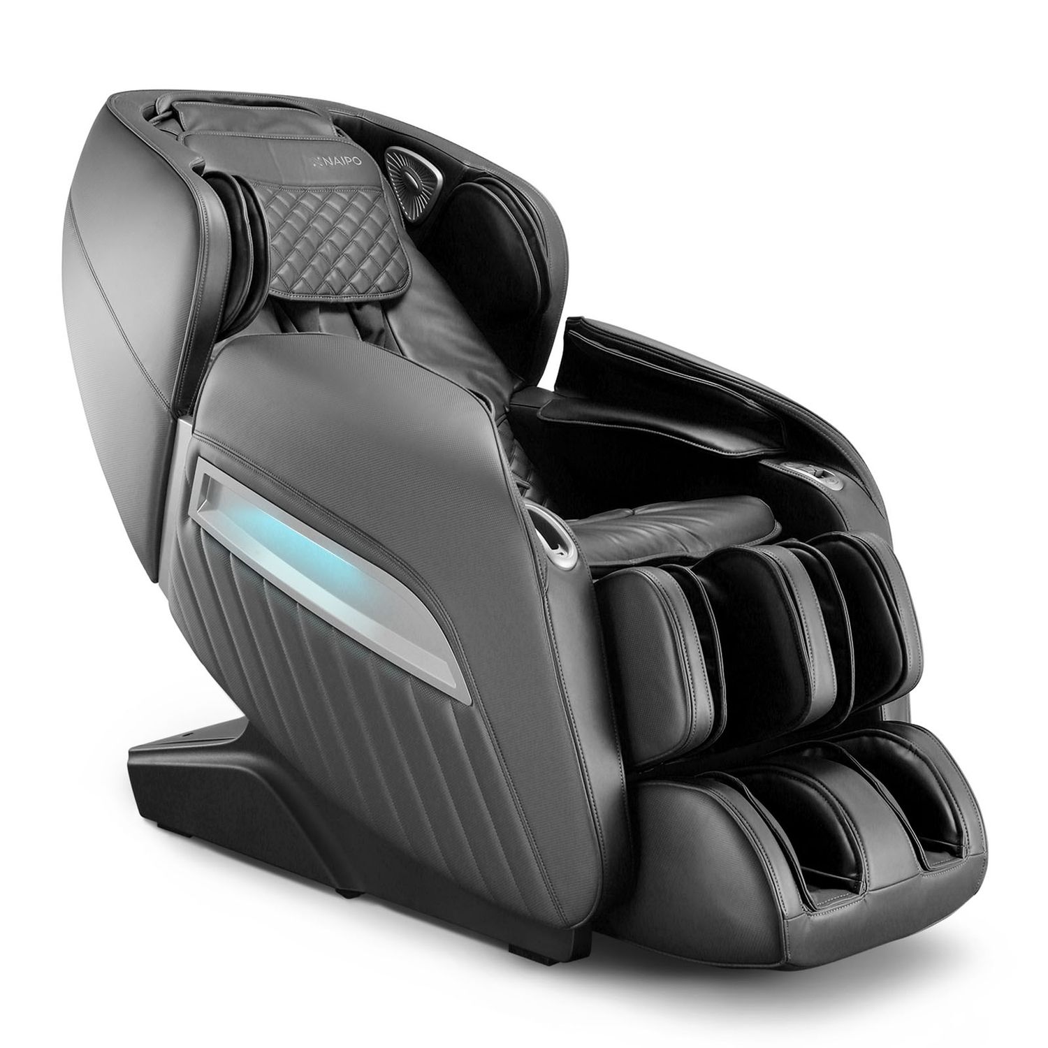 Sedia da massaggio NAIPO Shiatsu Zero Gravity per corpo intero nero 1