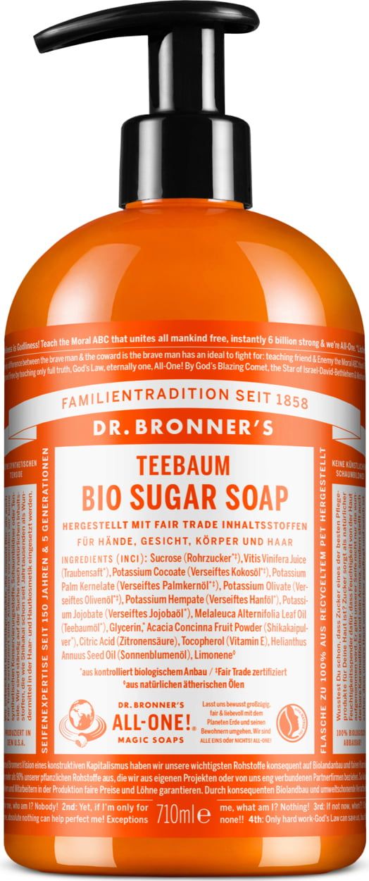 Sapone di zucchero Tea Tree del Dr. Bronner 710 ml