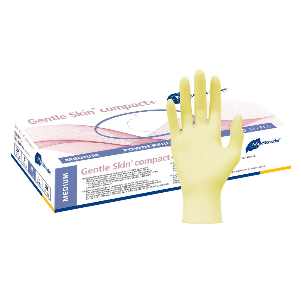 Meditrade Gentle Skin® Latex Groves Compact+ Glove usa e getta 100 pz