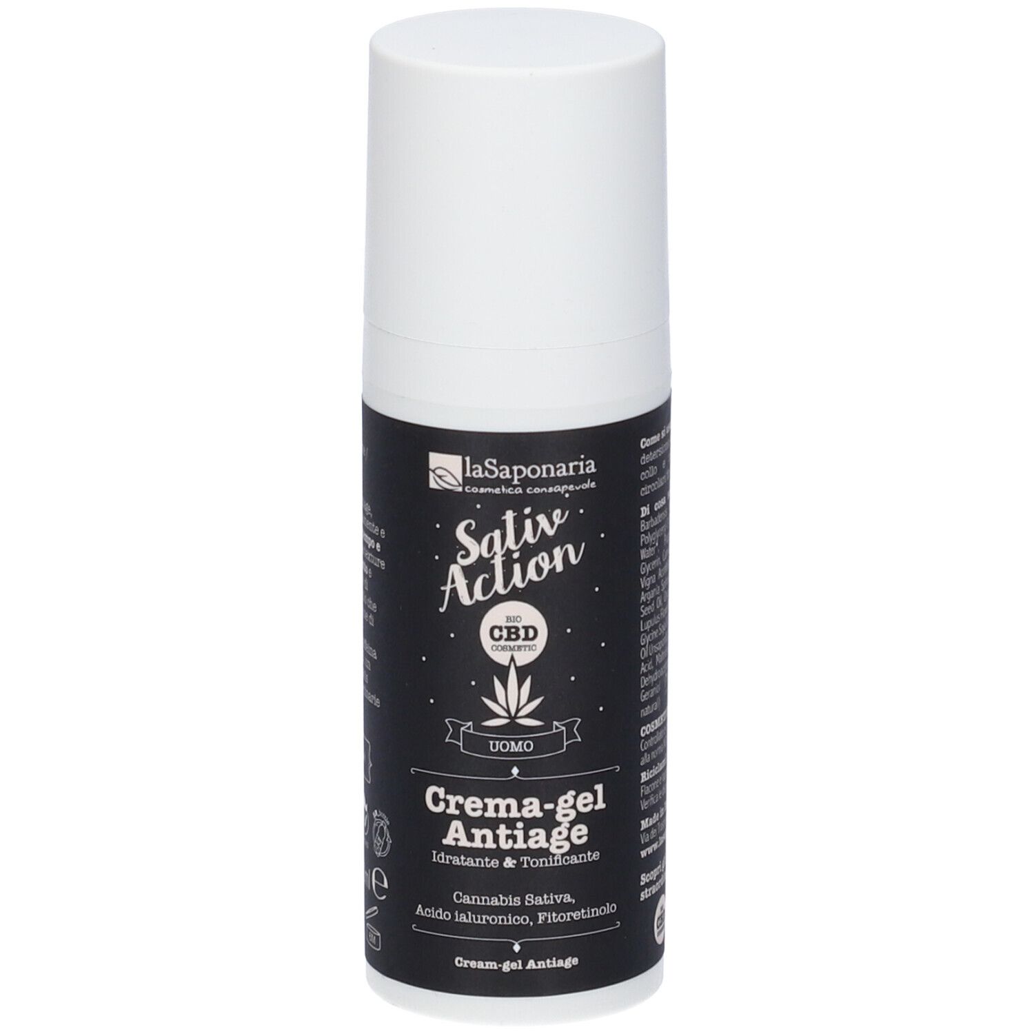 La Saponaria Sativaction Cbd Cream Gel Viso Antiage Men 50 ml Emulsion