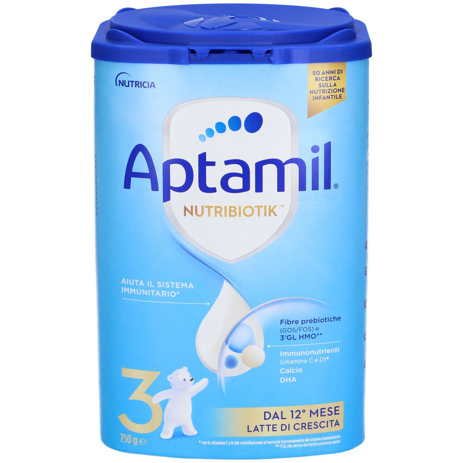 Aptamil® 3 Nutribiotik™ Latte di Crescita dal 12° Mese 750 g Polvere p