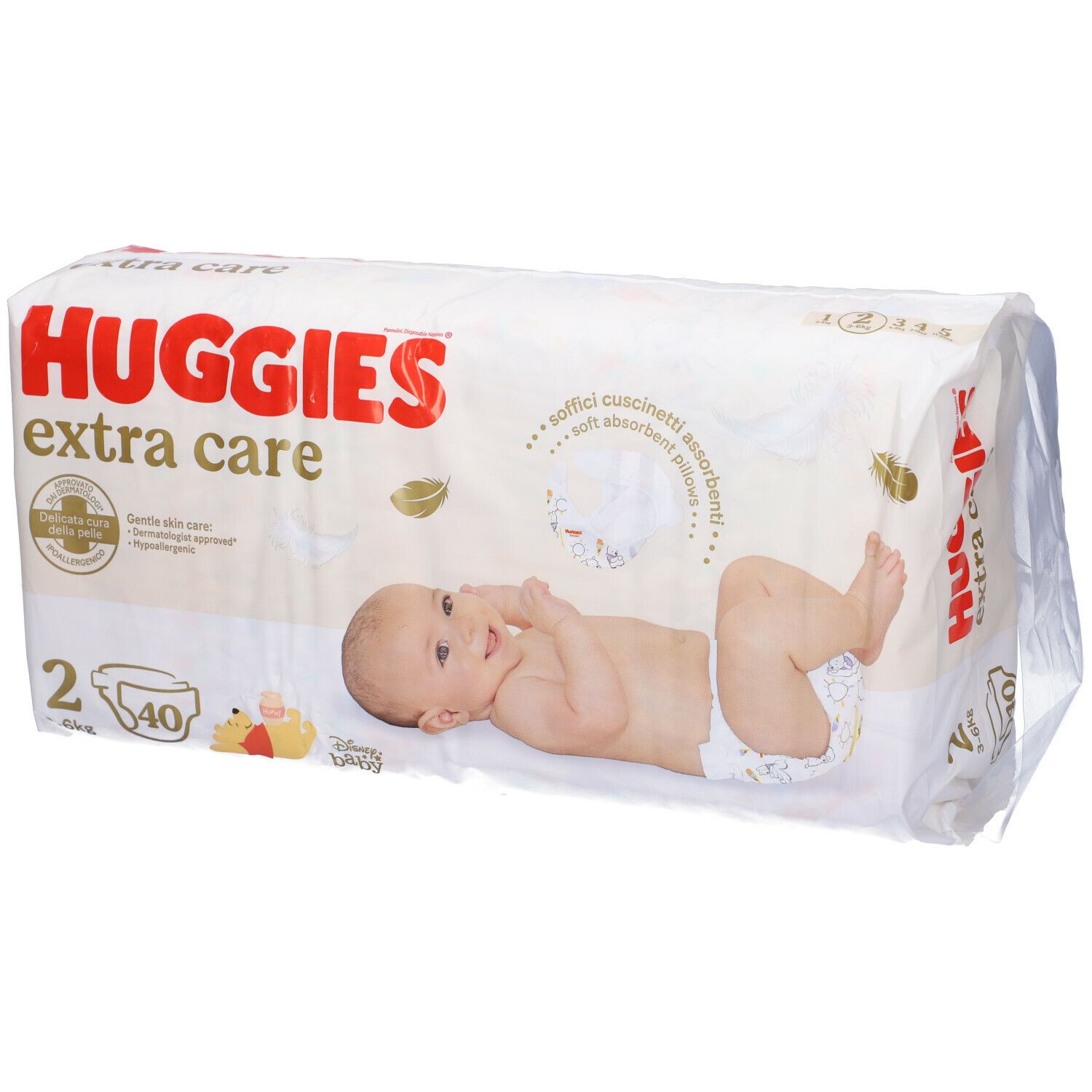 Huggies® Extra Care Taglia 2 3-6 kg 40 pz Pannolini