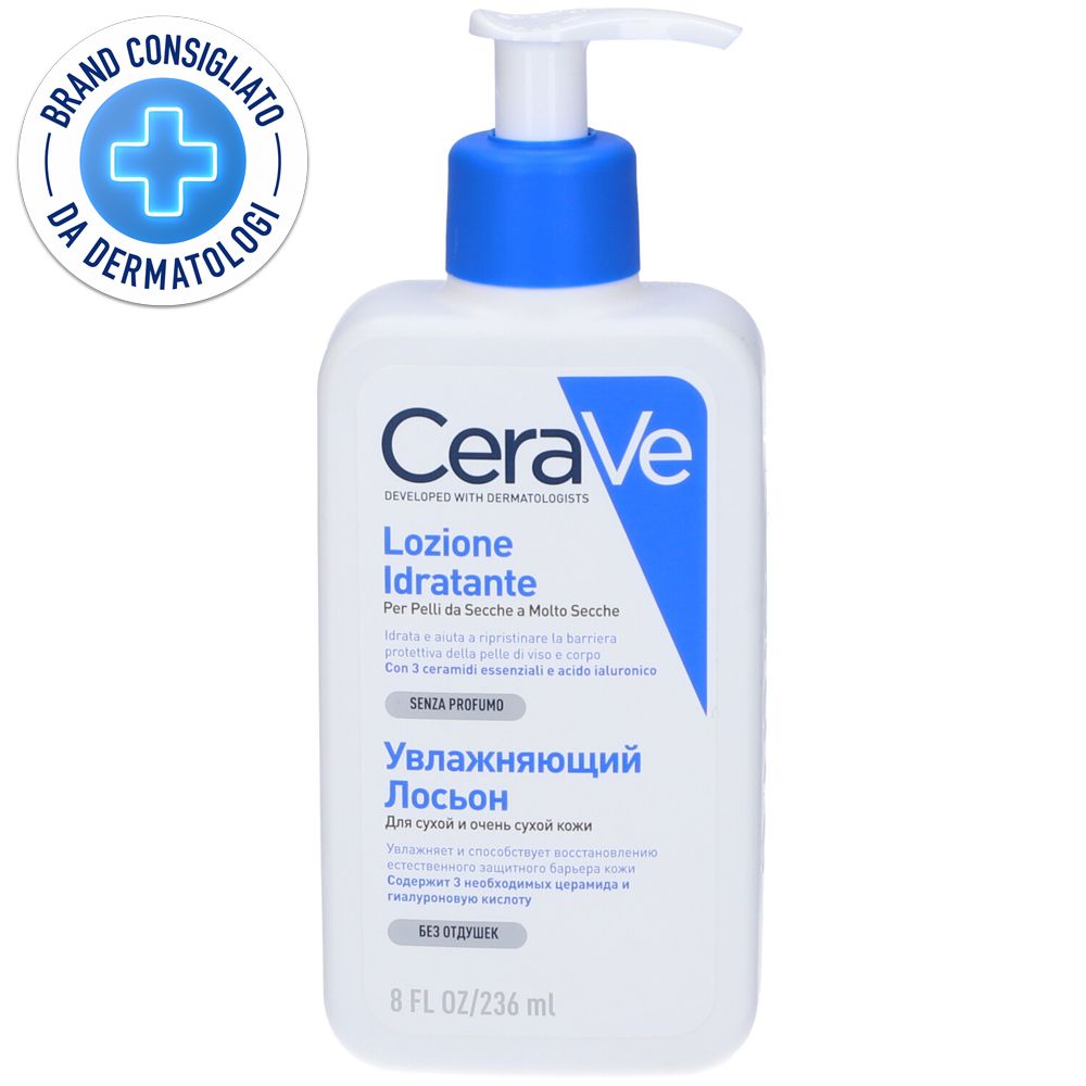 CeraVe Lozione Idratante Corpo Pelle da Normale a Secca 236 ml