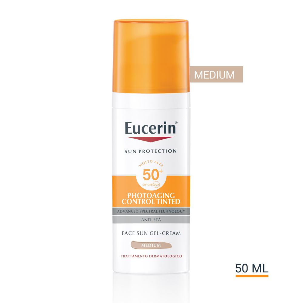 Eucerin Sun Photo Aging Control Tinted Anti-età Gel Crema SPF50+ crema