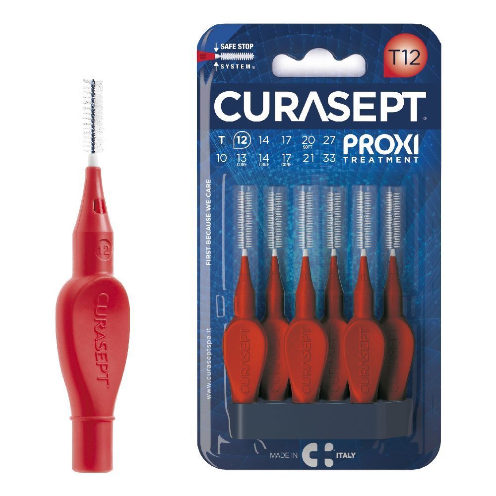 Curasept Proxi T12 Rosso/Red6P 6 pz Spazzolino da denti