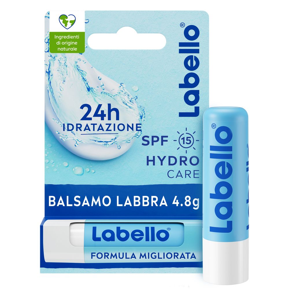 Labello Hydro Care SPF15 4.8 g, Burrocacao labbra idratante e protetti