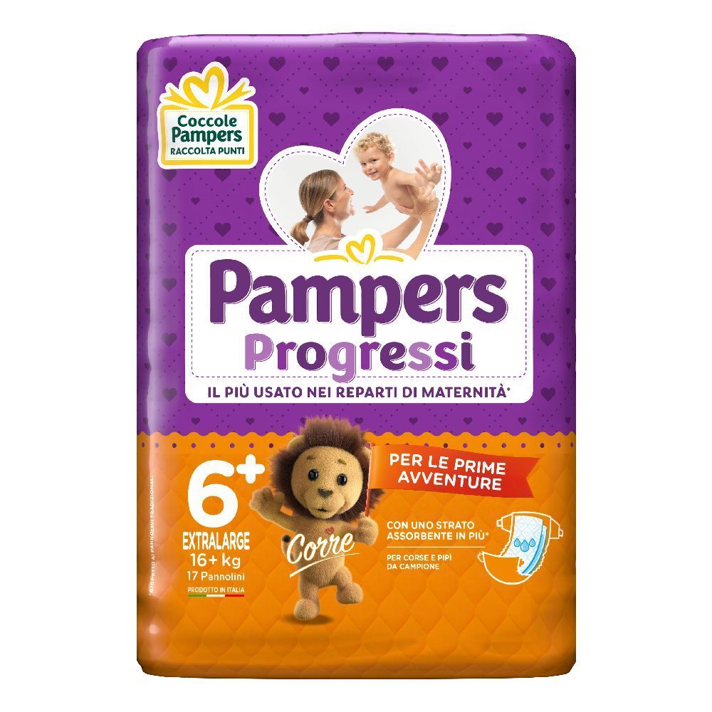 Pampers Progressi Extralarge 17 pz Pannolini