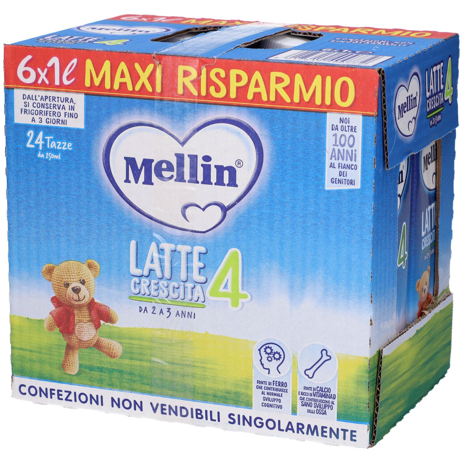 Mellin 4 Latte Maxi Risparmio 6x1000 ml Soluzione orale