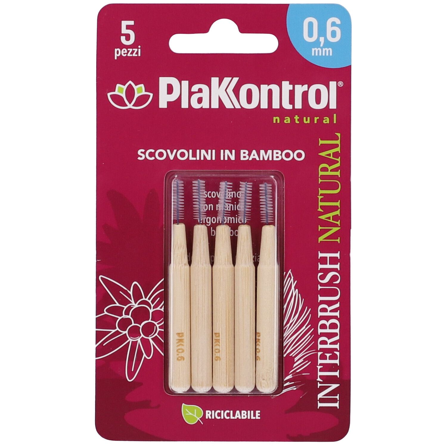 Plakkontrol Interbrush 0,6mm 1 pz Spazzolino da denti