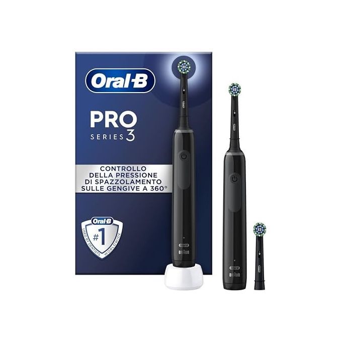 Braun Oral-B PRO 3 3900 Duopack Spazzolino Elettrico Black Edition 1 p