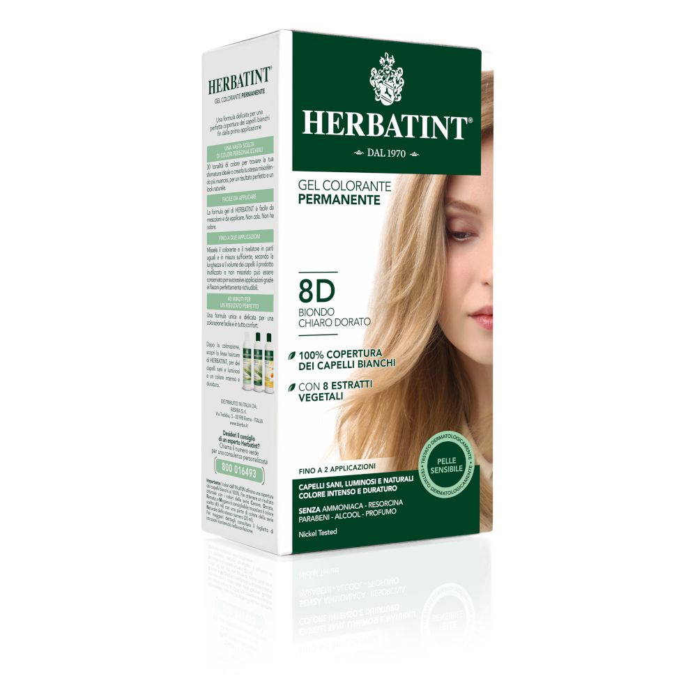 HERBATINT® 8D Biondo Chiaro Dorato 150 ml Gel