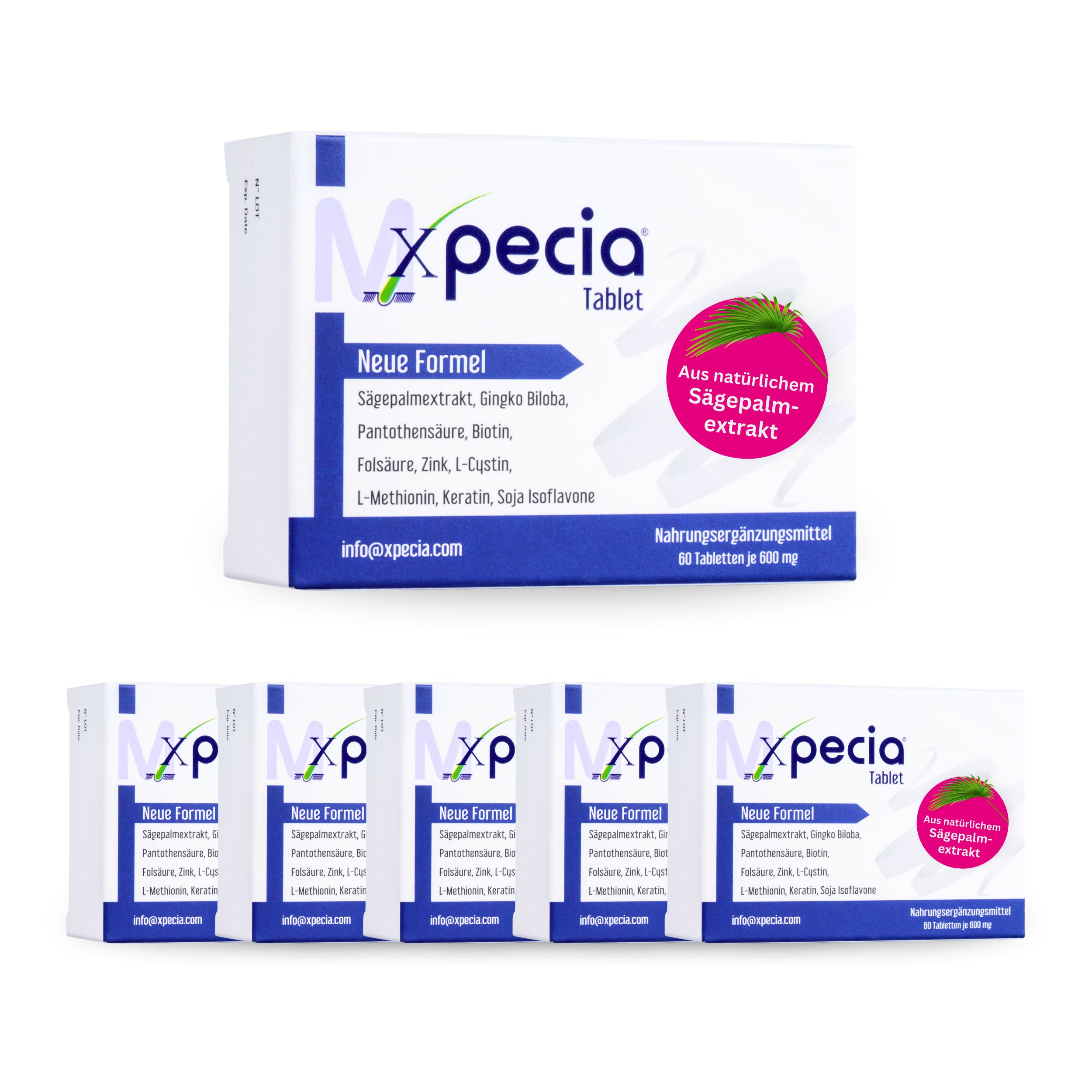 Xpecia per uomo - Formula anti-Dht la crescita dei capelli 6x60 pz Com