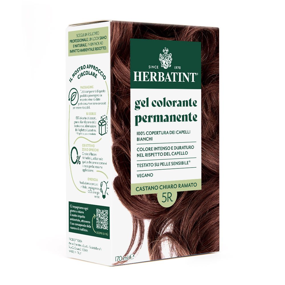 Herbatint Gel Colorante Permanente 5R Castano Chiaro Ramato 170 ml Tin
