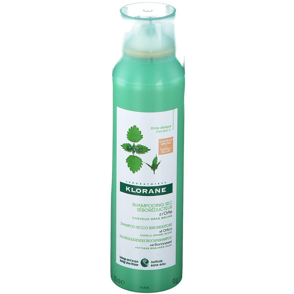 KLORANE Shampoo Secco all'Ortica Capelli Scuri 150 ml