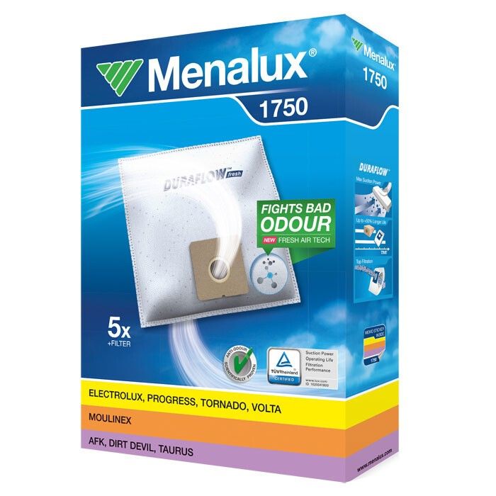MENALUX sacchetto polvere 1750 5 sacchetti + 1 filtro motore (SWIRL Y9