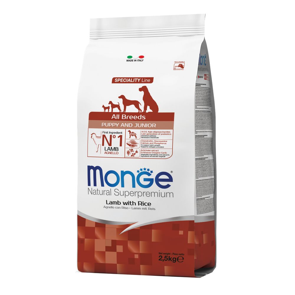 Monge All Breeds Puppy Agnello & Riso 2500 G g
