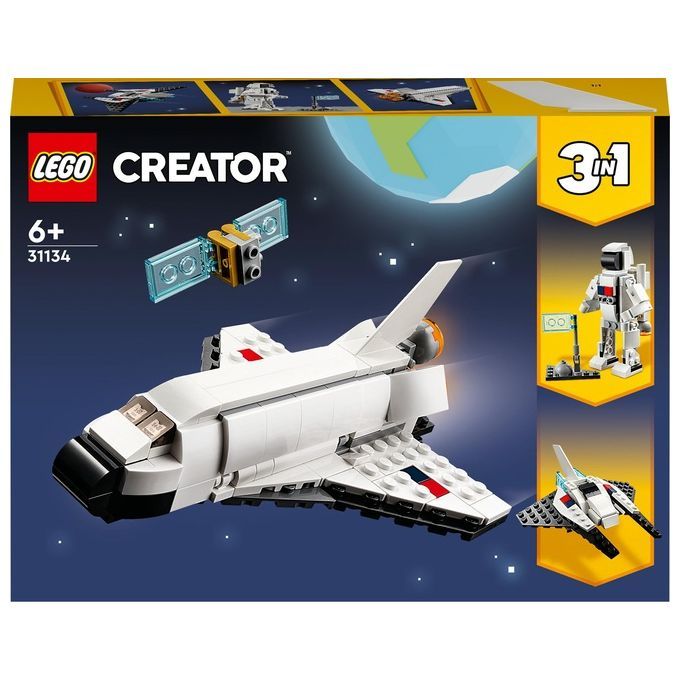 LEGO Creator 31134 Space Shuttle, Set 3 in1 con Astronauta e Astronave