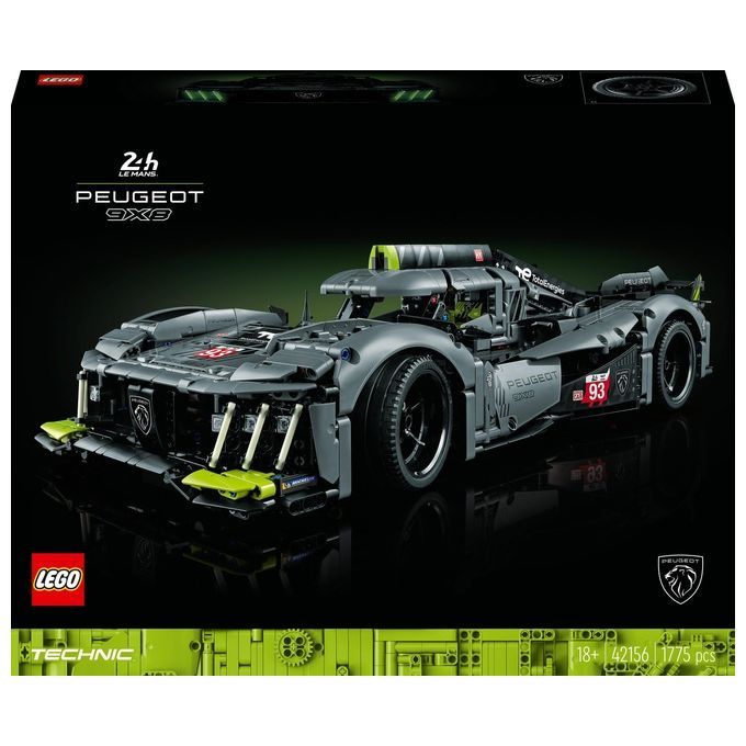 LEGO Technic 42156 PEUGEOT 9X8 24H Le Mans Hybrid Hypercar, Modellino