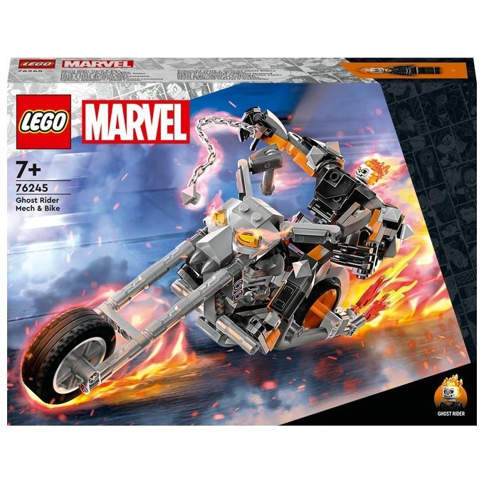 LEGO Marvel 76245 Mech e Moto di Ghost Rider, Giocattolo con Action Fi
