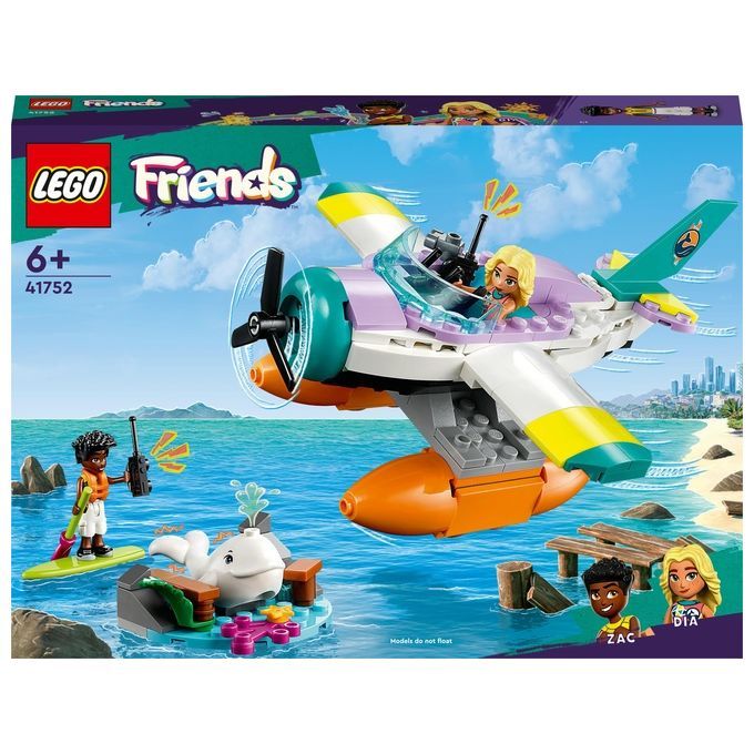 LEGO Friends 41752 Idrovolante di Salvataggio, Aereo Giocattolo Soccor