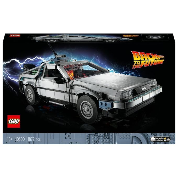 LEGO Icons 10300 Macchina del Tempo Ritorno al Futuro, Set Modellino D