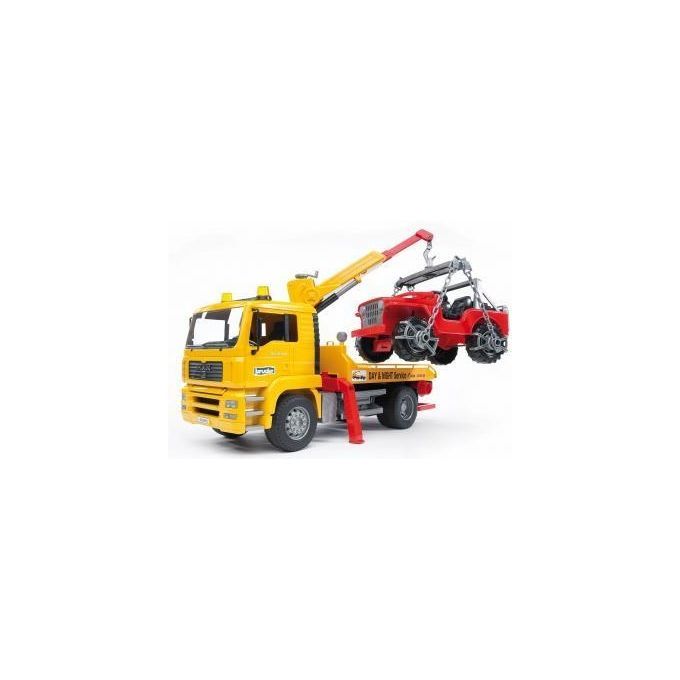 BRUDER MAN TGA Breakdown truck with cross country vehicle 1 St