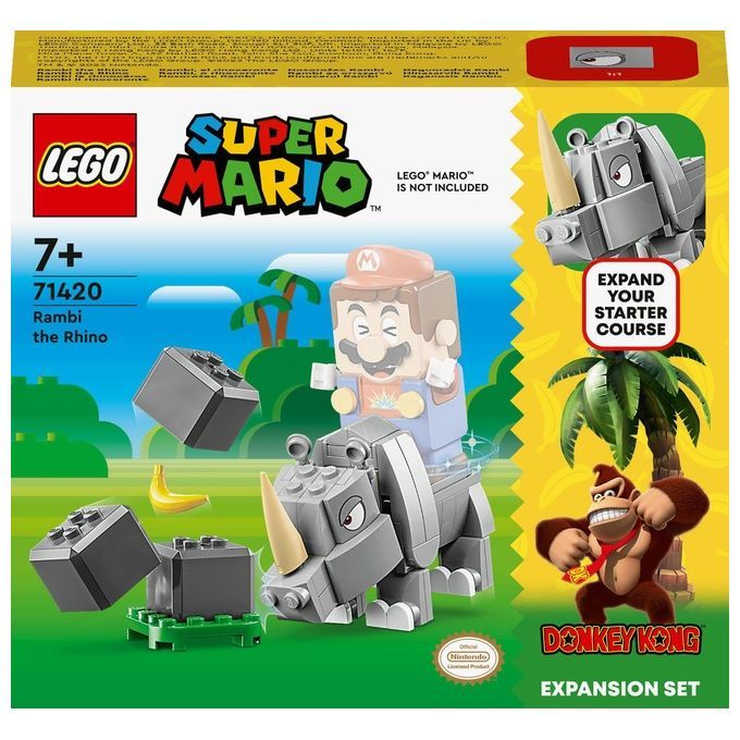 LEGO Super Mario 71420 Pack di Espansione Rambi il Rinoceronte, Figura