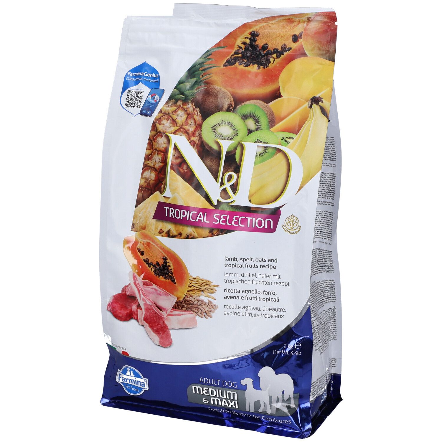 Farmina® N&D Dog Tropical Selection Lamb Adult Med/max 2000 g Mangime