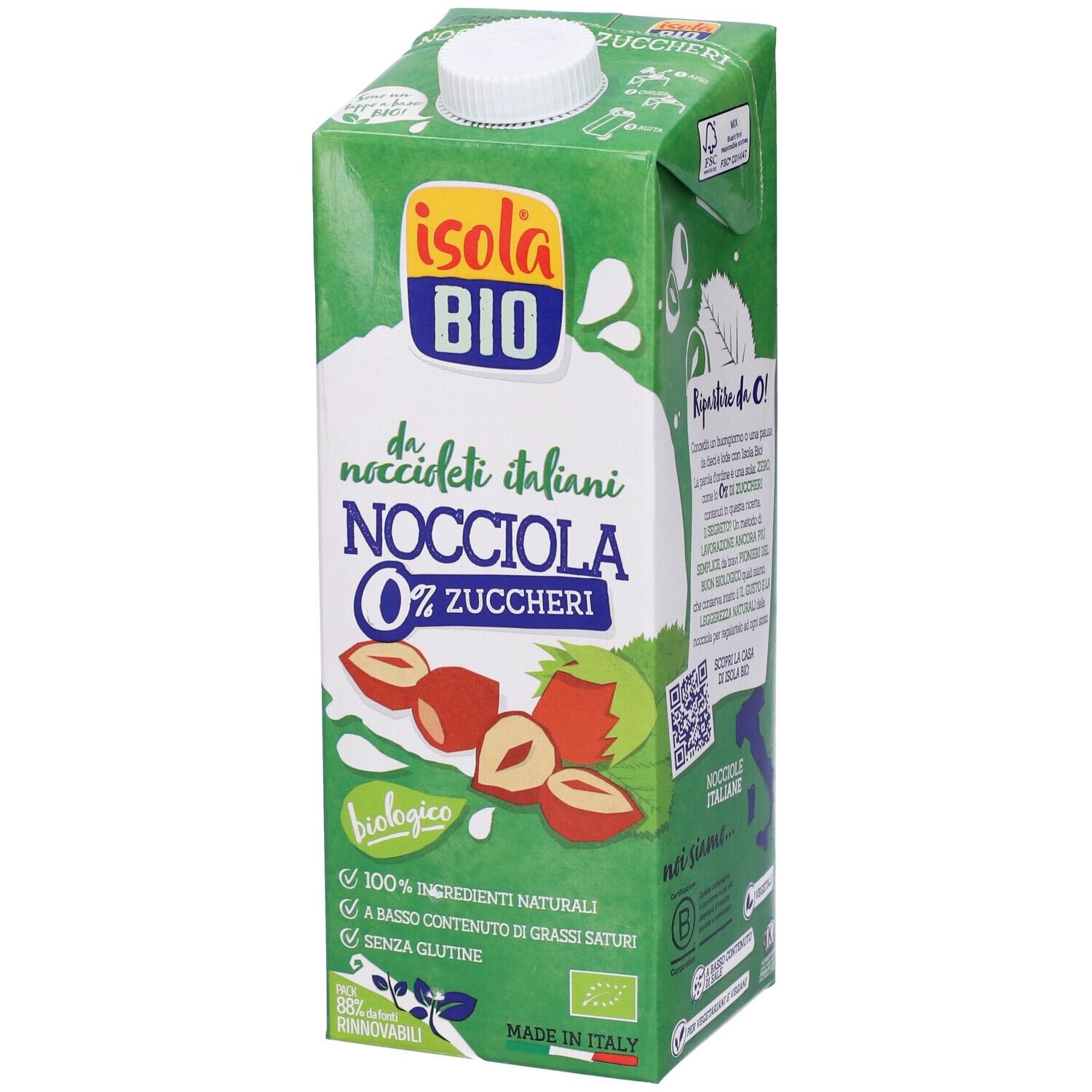 Isola Bio Bevanda Nocciola 1L 1000 ml Soluzione bevibile