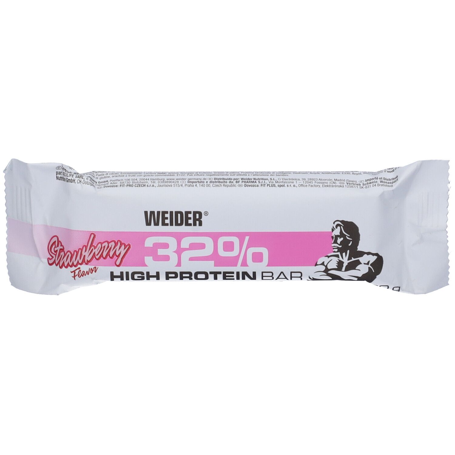 Weider Strawberry High Protein Bar 60 g Barretta