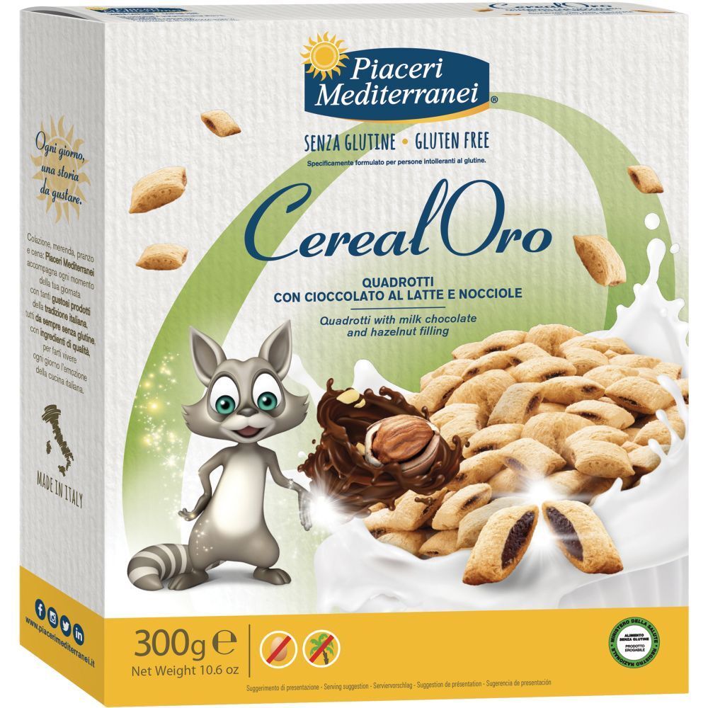 Piaceri Mediterranei Cerealoro Quadrotti Con Cioccolato Al Latte E Noc