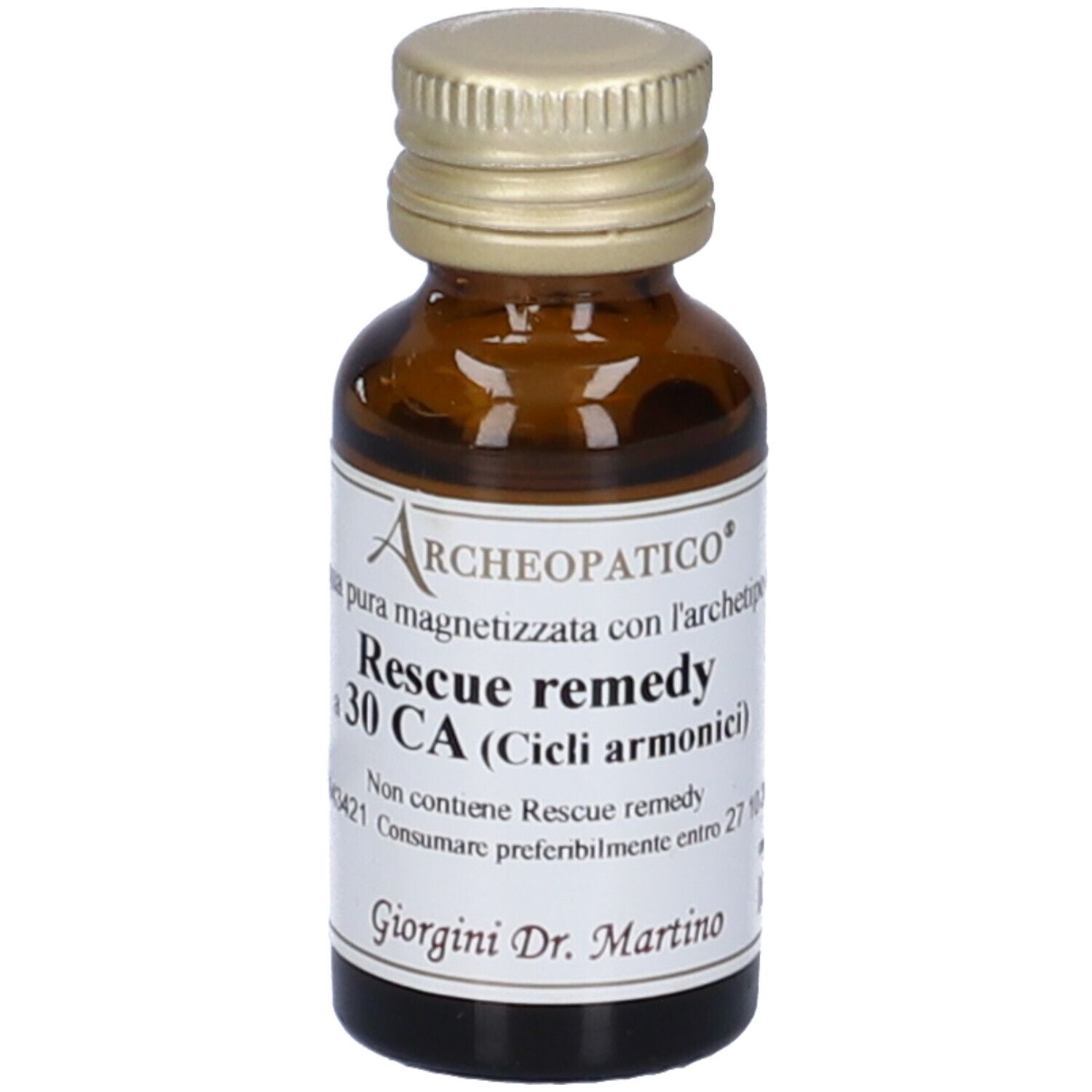 Archeopatico Acqua Pura Magnetizzata Con Archetipo Rescue Remedy A 30