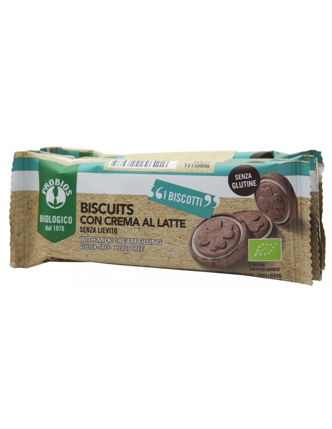 Biscotti con Crema al Latte Biscuits Senza Glutine - Probios 96 g