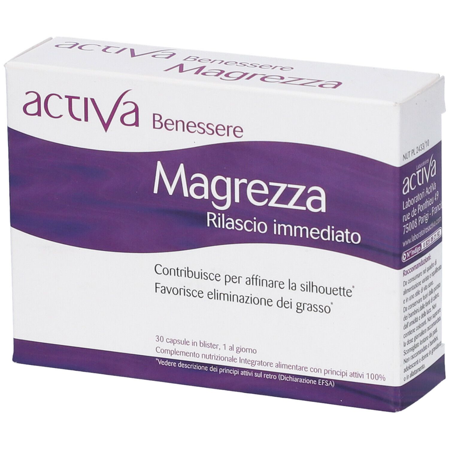 Activa Benessere Magrezza Rilascio Immediato Pillole 30 pz Capsule