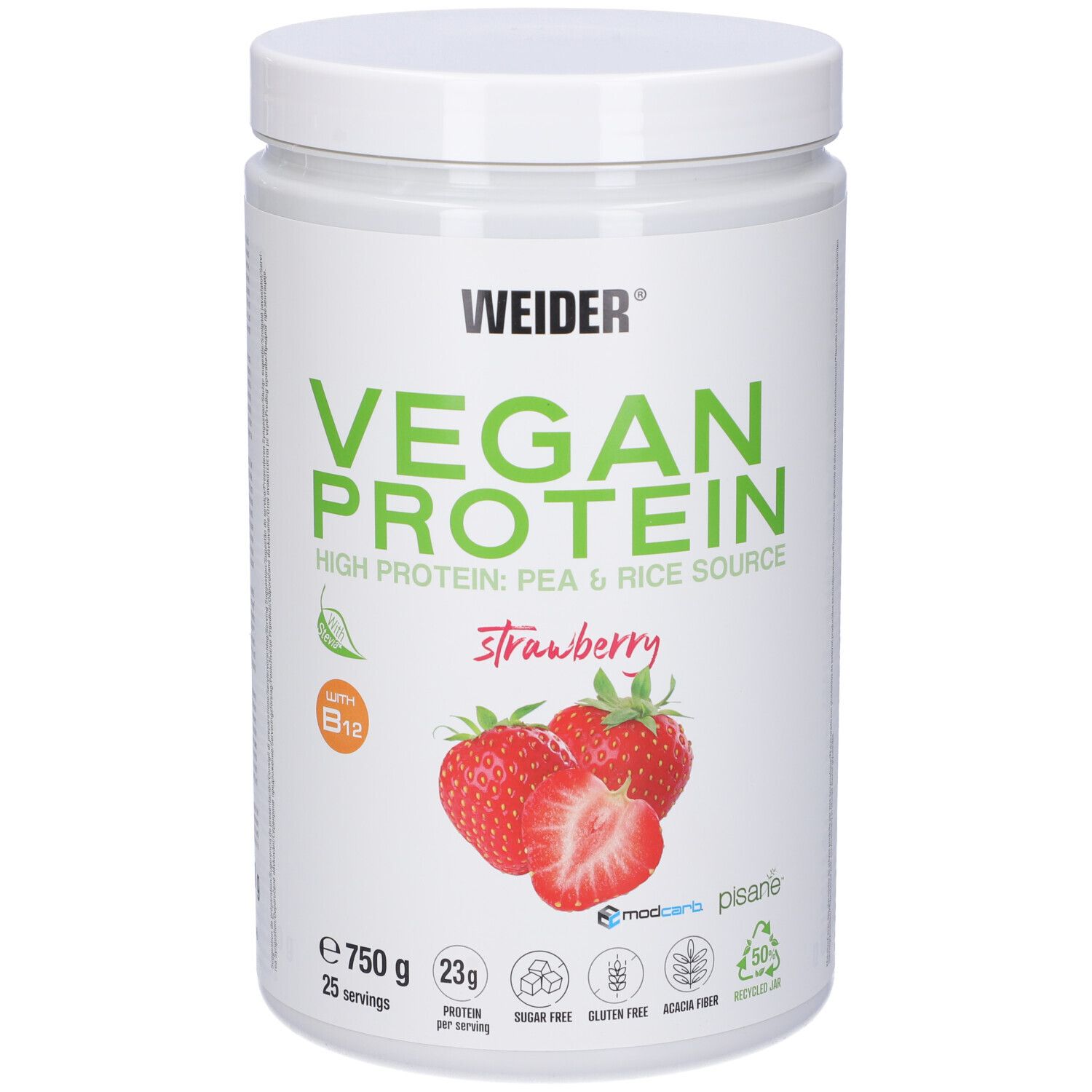 Weider Vegan Protein Fragola 750 G g Polvere per soluzione orale