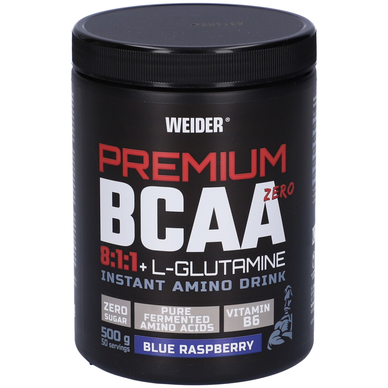 Weider BCAA 811 + L-Glutamine Mirtillo 500 g Polvere per soluzione ora