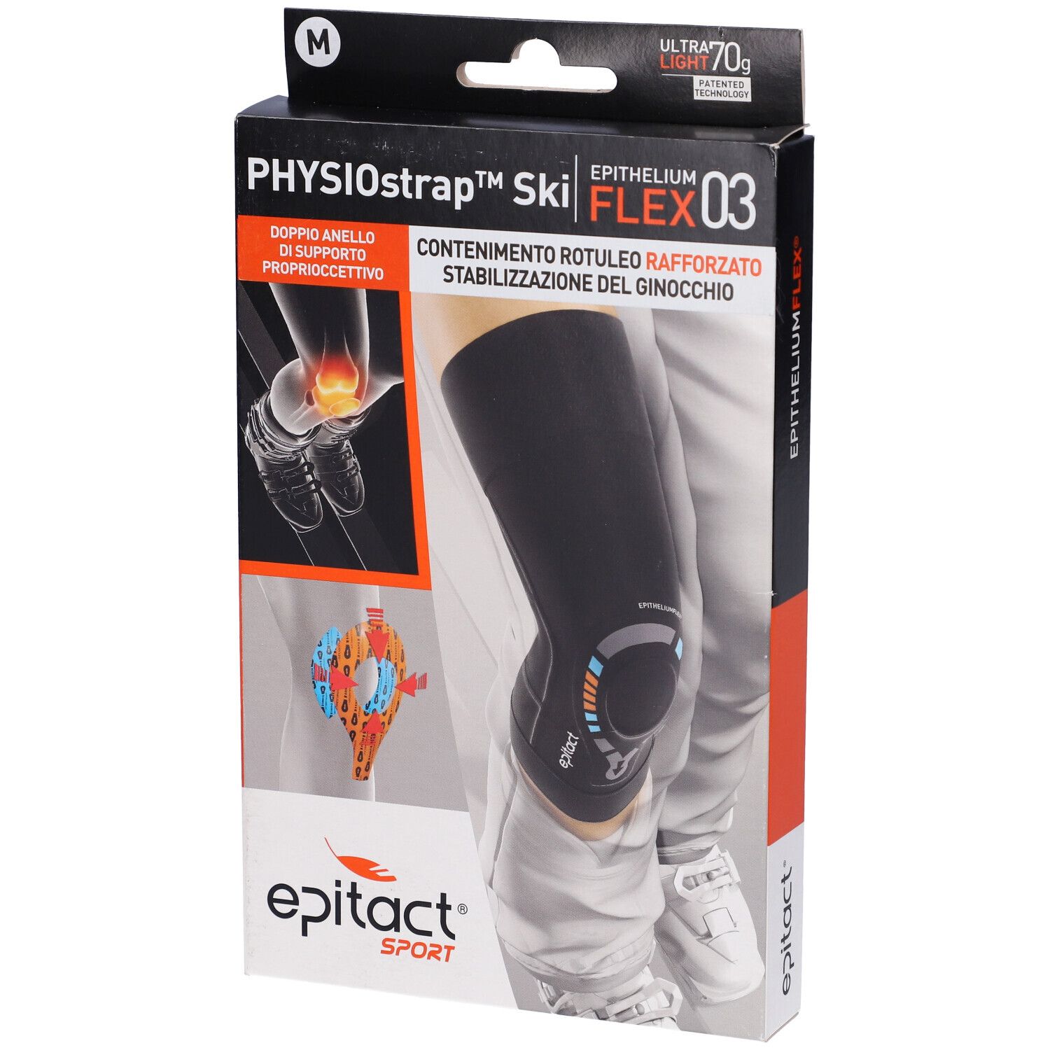 Epitact Sport Ginocchiera Physiostrap® Ski Taglia M 1 pz Bendaggio/i