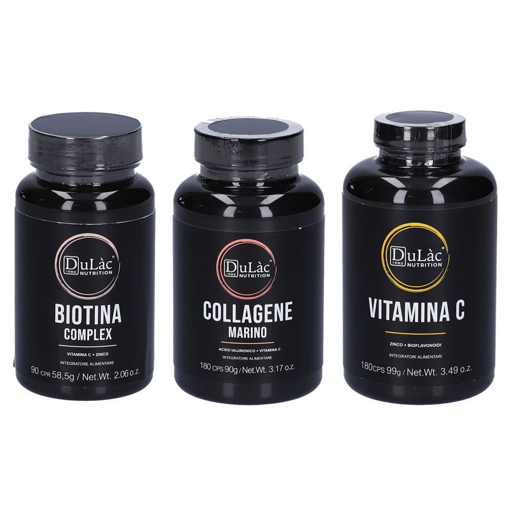 Dulàc Biotina Complex Compresse + Collagene Marino Capsule Vitamina C