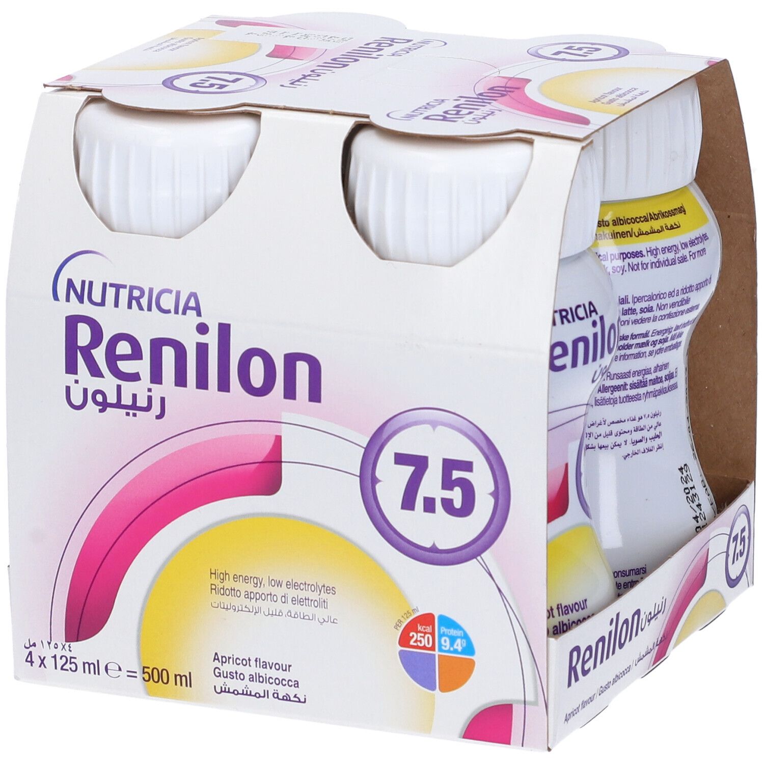 Renilon 7,5 Albicocca 125 Ml X 4 Pezzi 4x125 ml Soluzione bevibile