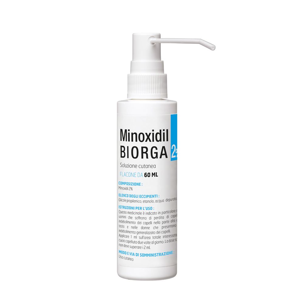 Minoxidil Biorga 2% Soluzione Cutanea 60ml 60 ml