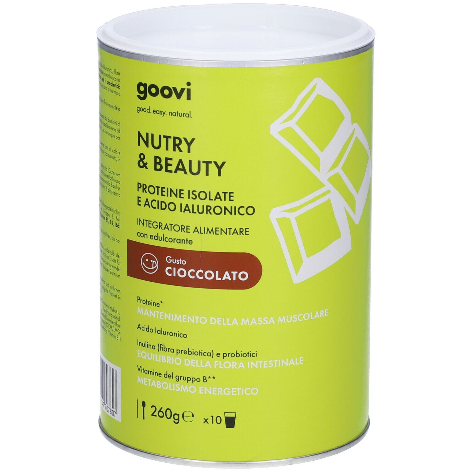 Goovi Nutry & Beauty proteine in polvere – cioccolato 1 pz Polvere per
