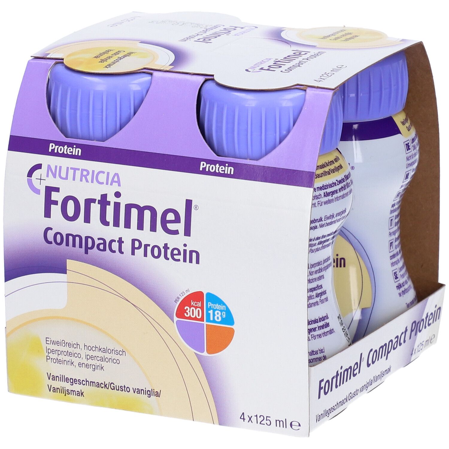 Fortimel Compact Protein Vaniglia 4 Bottiglie Da 125 Ml 4x125 ml Soluz